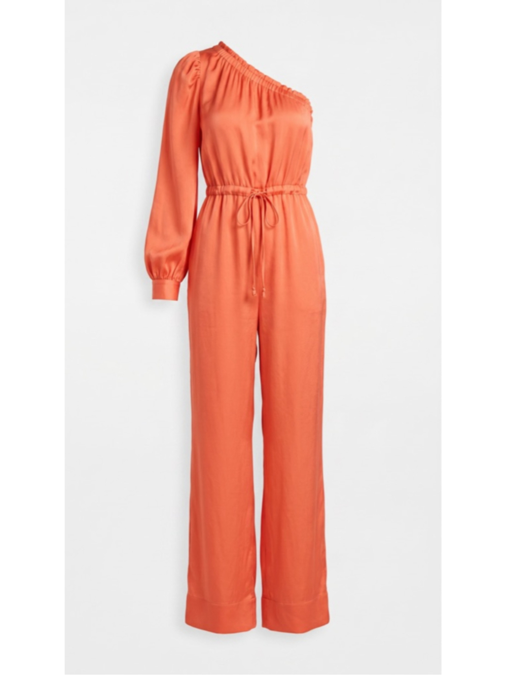 FARM Rio One-Shoulder Orange Jumpsuit